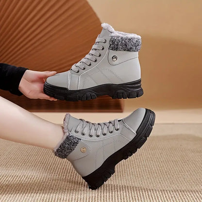 Women's Waterproof Lace-Up Winter Boots