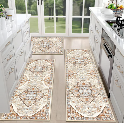 Boho Washable Kitchen Rugs Sets of 3 - Kitchen Rugs