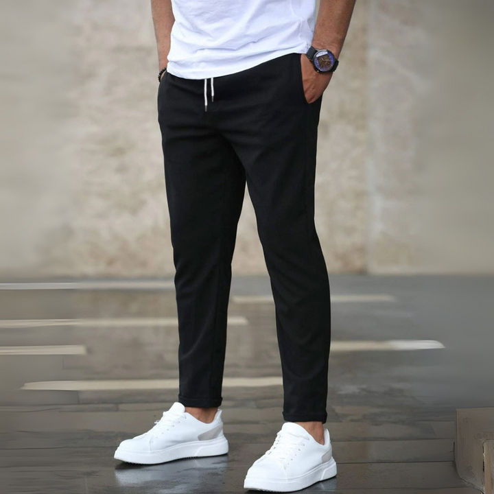 Men’s Tailored Stretch Smart Trousers with Adjustable Waist
