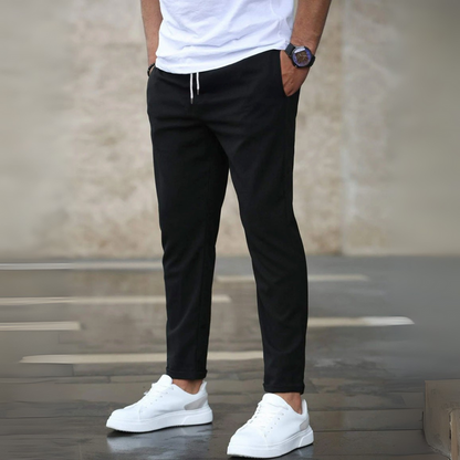 Men’s Tailored Stretch Smart Trousers with Adjustable Waist