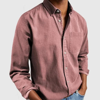 Men’s Premium Linen-Blend Button-Up Shirt