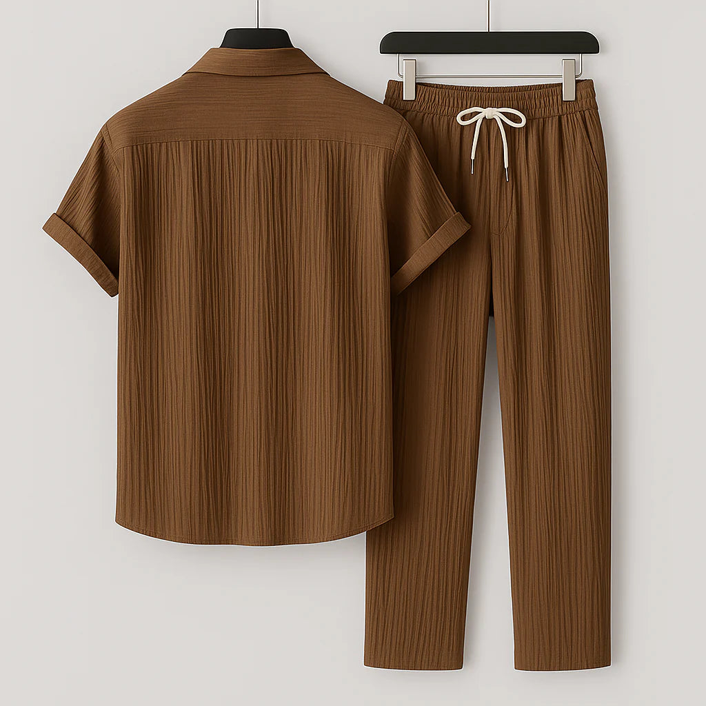 Men’s Relaxed Linen Two-Piece Summer Set