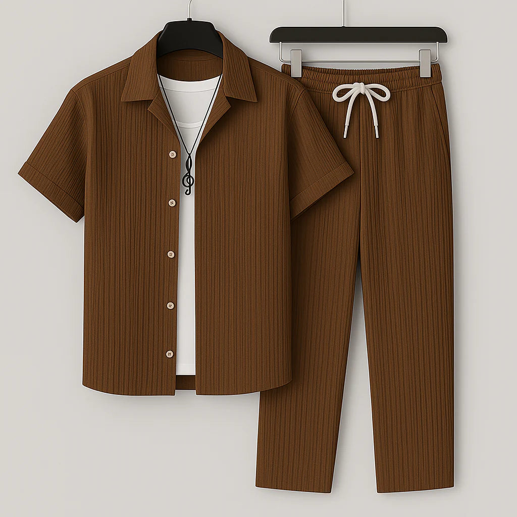Men’s Relaxed Linen Two-Piece Summer Set