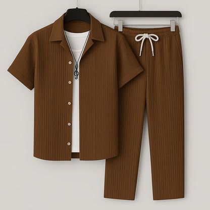 Men’s Relaxed Linen Two-Piece Summer Set