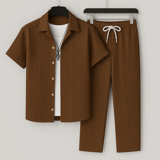 Men’s Relaxed Linen Two-Piece Summer Set