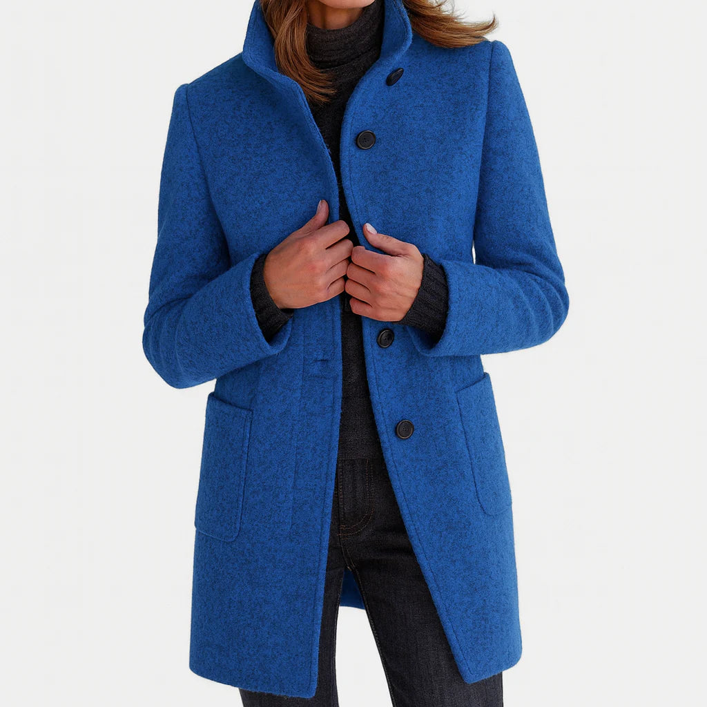 Women’s Classic High-Collar Comfortable Coat
