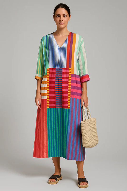 Sunset Mosaic Maxi Dress
