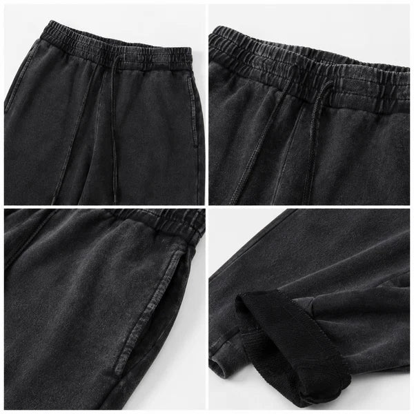Men's Washed Straight-Leg Joggers