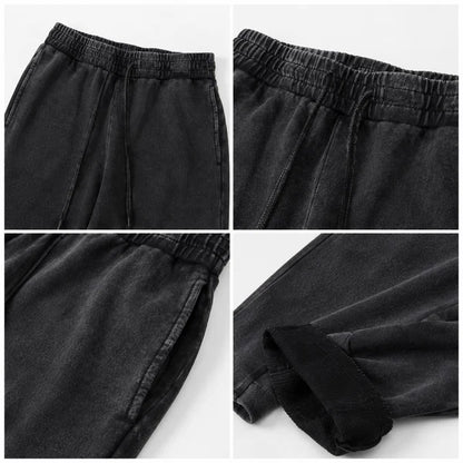 Men's Washed Straight-Leg Joggers