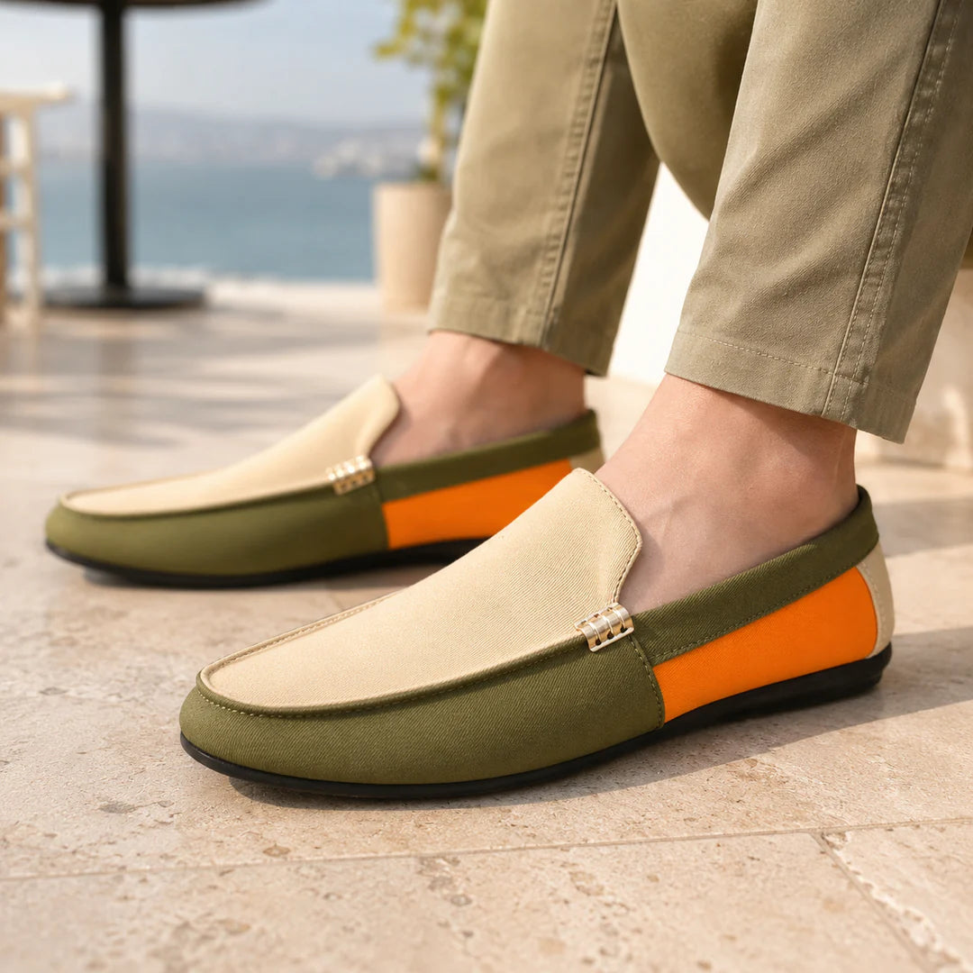 Men’s Colour-Block Driving Loafers