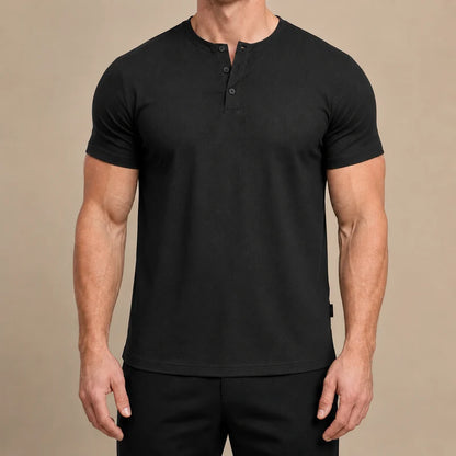 Men’s Slim-Fit Henley T-Shirt