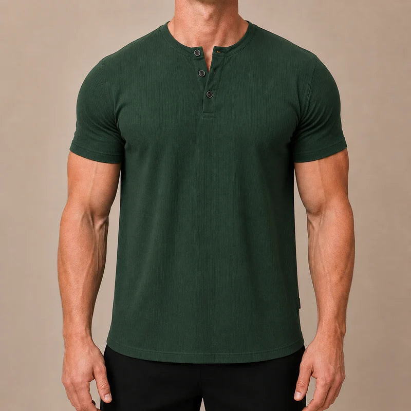 Men’s Slim-Fit Henley T-Shirt