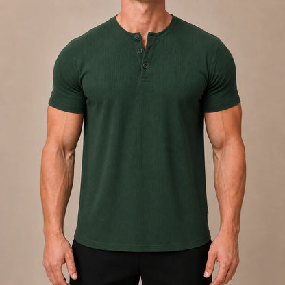 Men’s Slim-Fit Henley T-Shirt