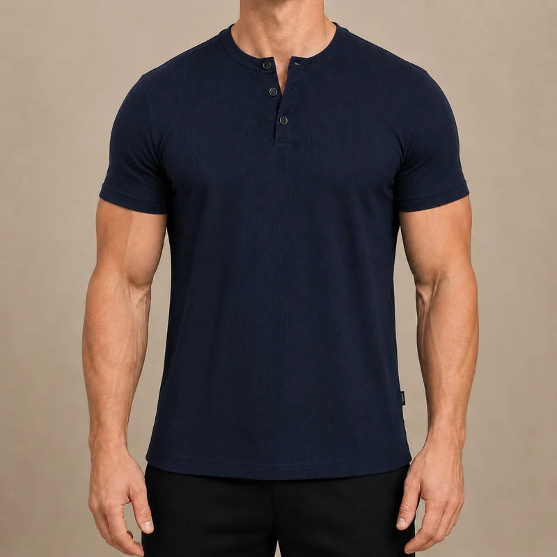 Men’s Slim-Fit Henley T-Shirt