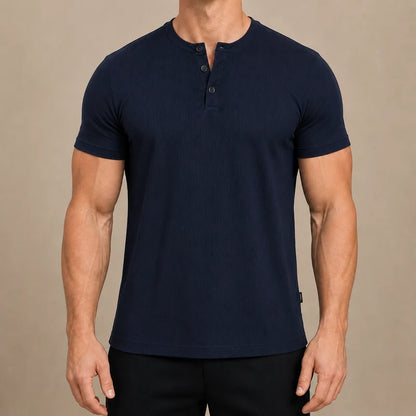 Men’s Slim-Fit Henley T-Shirt