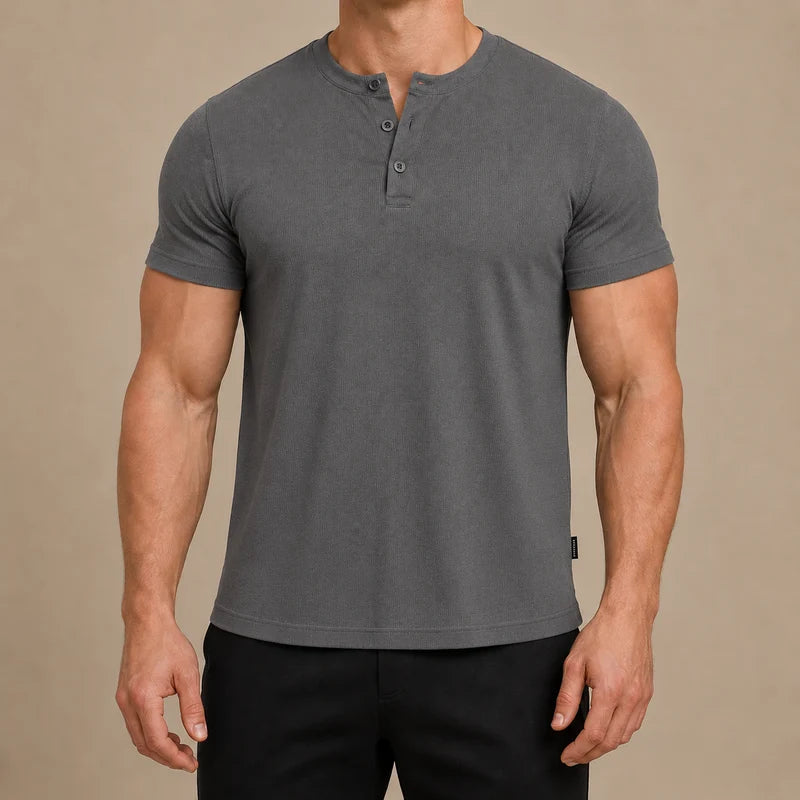 Men’s Slim-Fit Henley T-Shirt