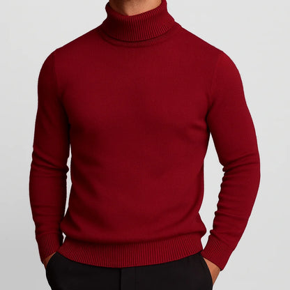 Men's Ribbed Merino Turtleneck Jumper