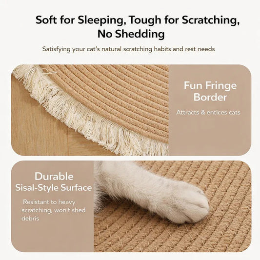 Round Woven Sisal Cat Scratch and Rest Mat