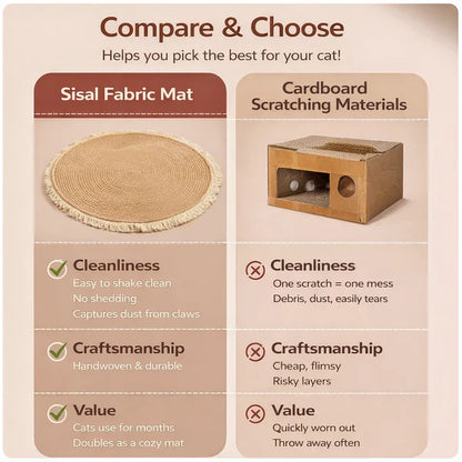 Round Woven Sisal Cat Scratch and Rest Mat
