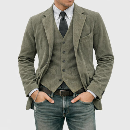 Men’s Tailored Blazer And Waistcoat Set