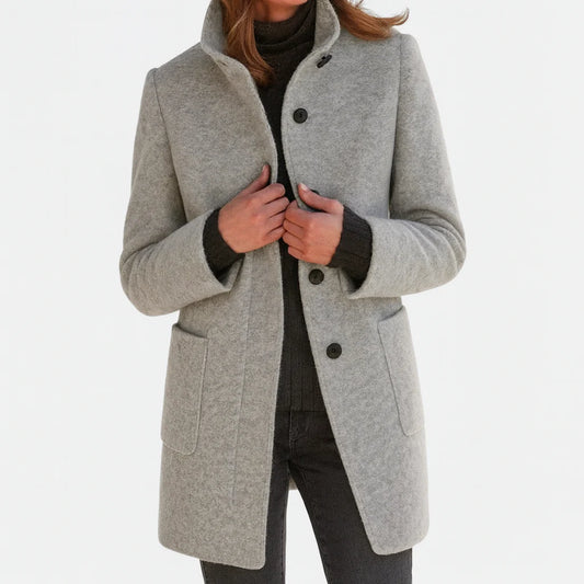 Women’s Classic High-Collar Comfortable Coat
