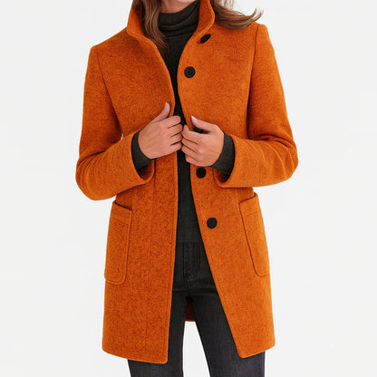 Women’s Classic High-Collar Comfortable Coat