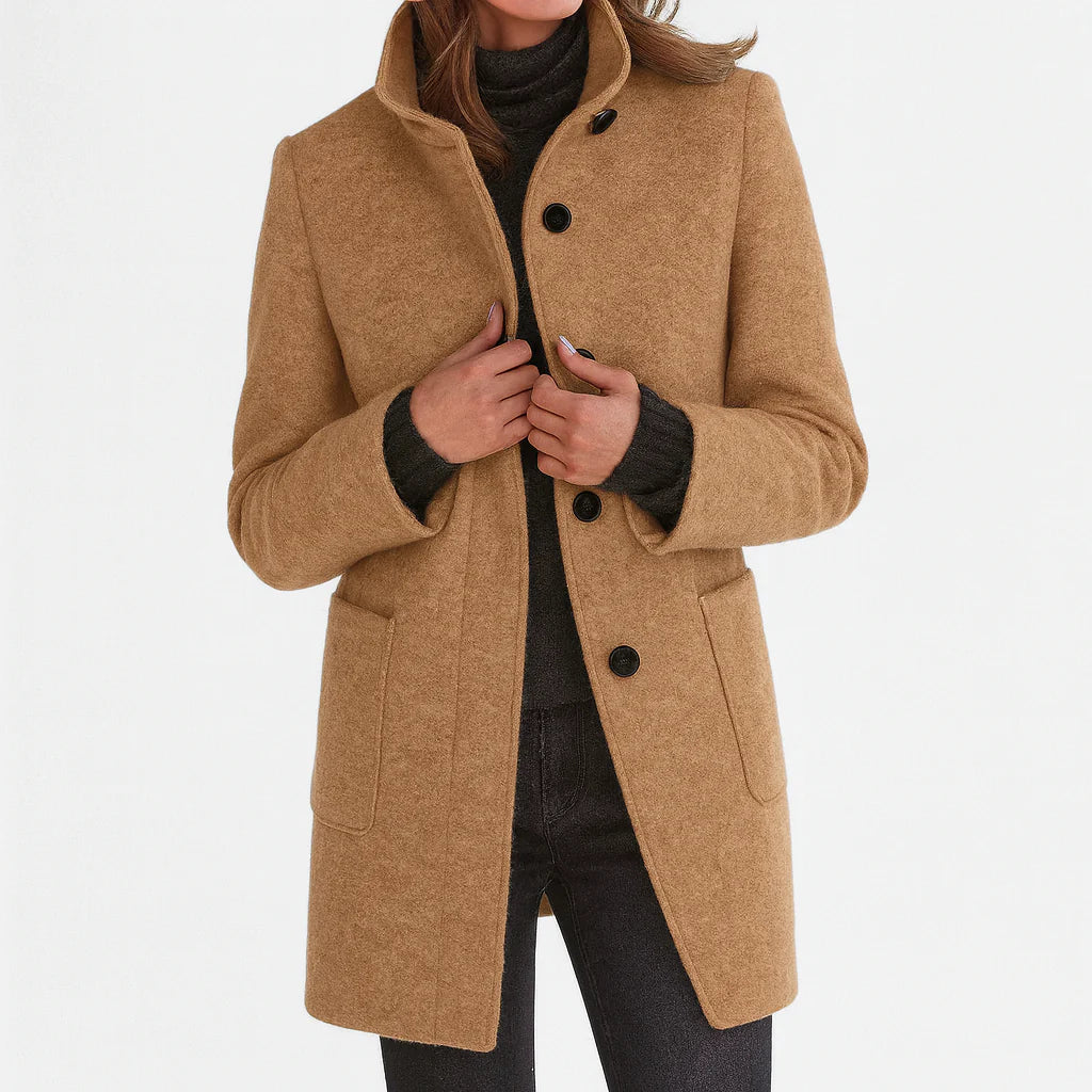Women’s Classic High-Collar Comfortable Coat