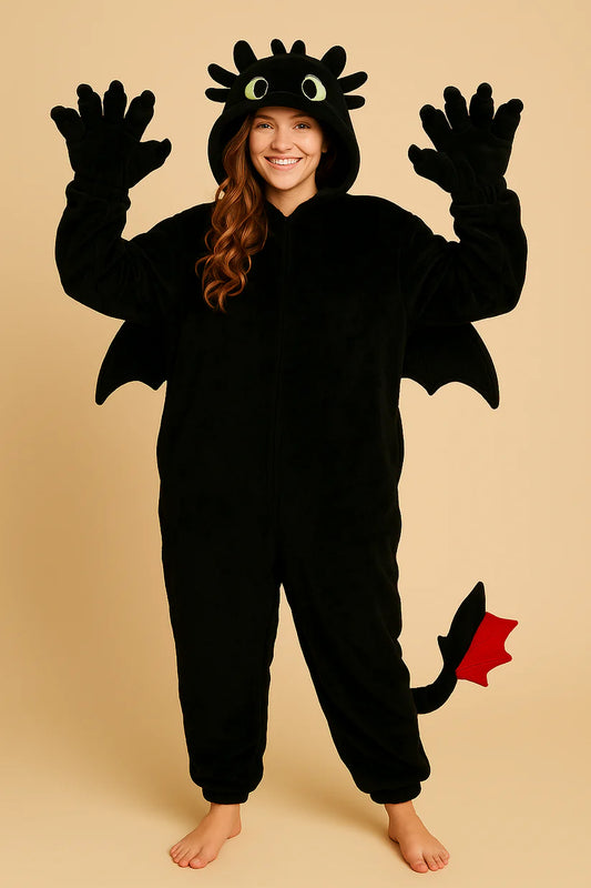 Women’s Plush Dragon Hooded Onesie