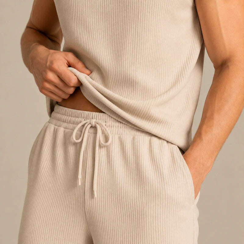 Men’s Sleeveless Knit Lounge Set