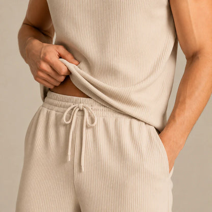 Men’s Sleeveless Knit Lounge Set