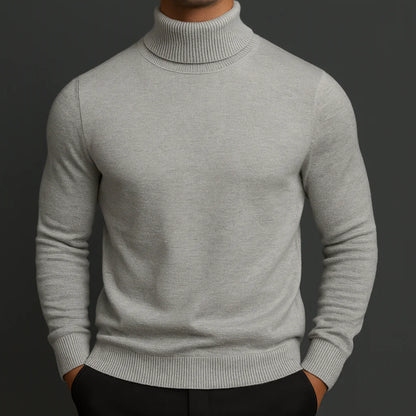 Men's Ribbed Merino Turtleneck Jumper
