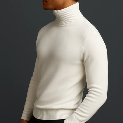 Men's Ribbed Merino Turtleneck Jumper