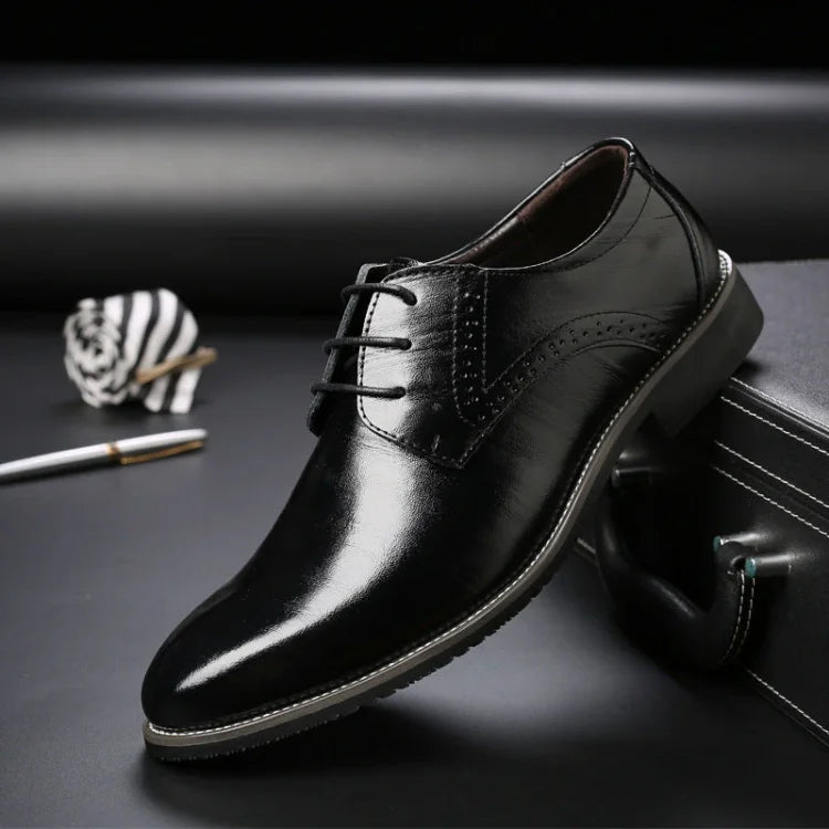 Men's Italian Leather-Look Oxford Shoes