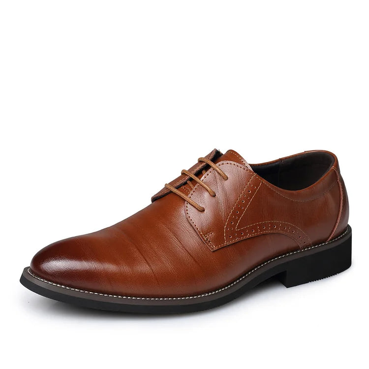 Men's Italian Leather-Look Oxford Shoes