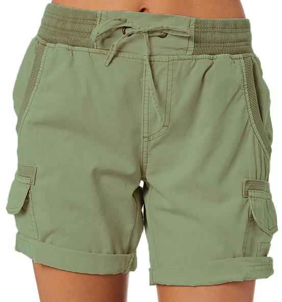 Women’s High-Waist Drawstring Cargo Shorts