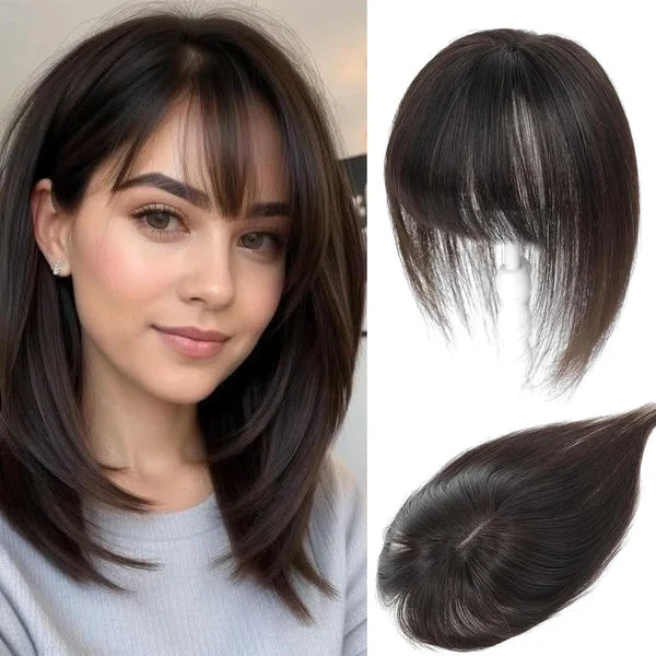 Women’s Human Hair Topper with Fringe
