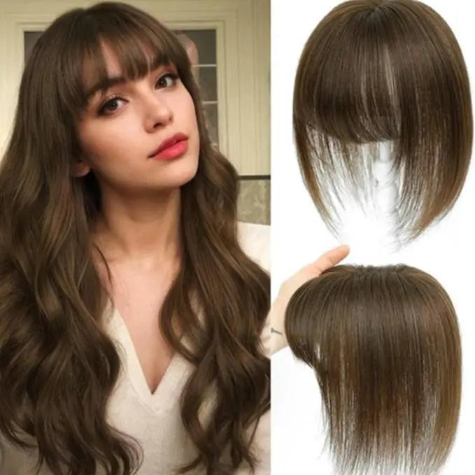 Women’s Human Hair Topper with Fringe