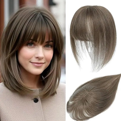 Women’s Human Hair Topper with Fringe