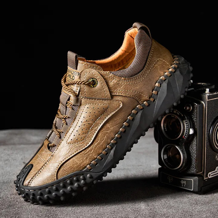 Men’s Vintage Leather-Look Hiking Shoes