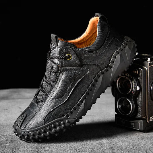Men’s Vintage Leather-Look Hiking Shoes