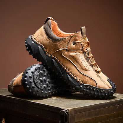 Men’s Vintage Leather-Look Hiking Shoes