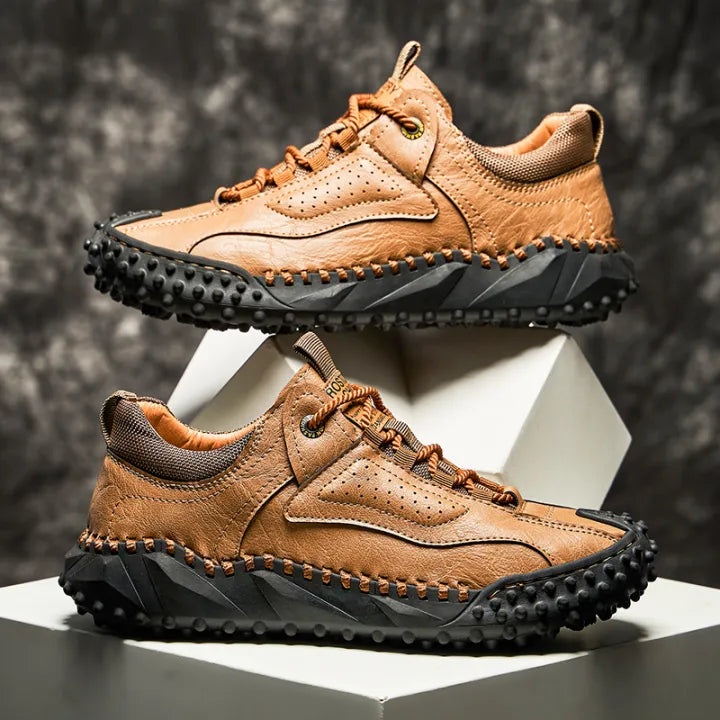 Men’s Vintage Leather-Look Hiking Shoes
