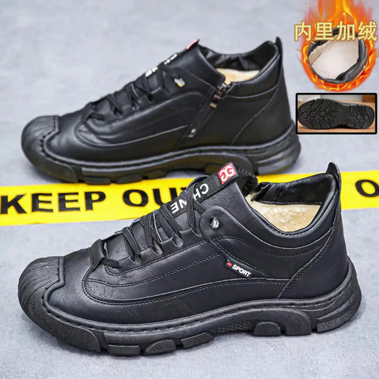 Winter Wool Warm Cotton Warm Leather-Look Snow Boots