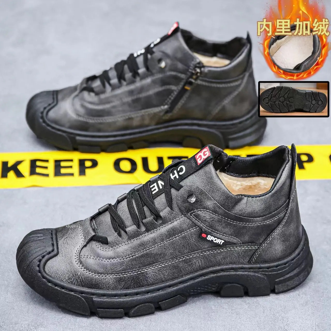 Winter Wool Warm Cotton Warm Leather-Look Snow Boots