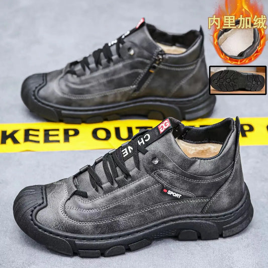 Winter Wool Warm Cotton Warm Leather-Look Snow Boots