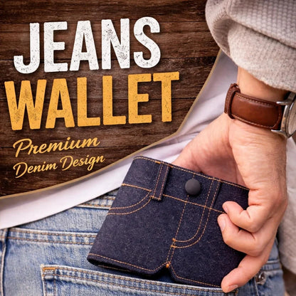 Denim Inspired Mini Folding Wallet