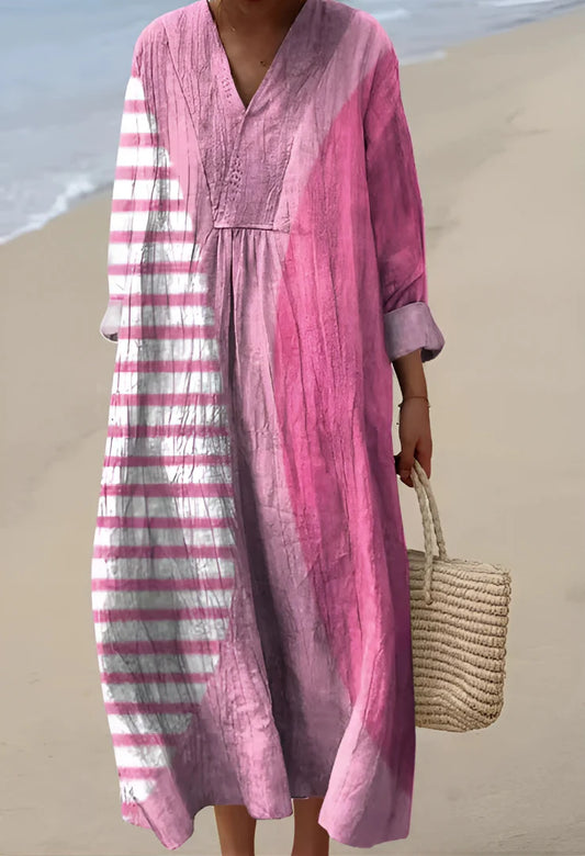 Women’s Printed V-Neck Dress