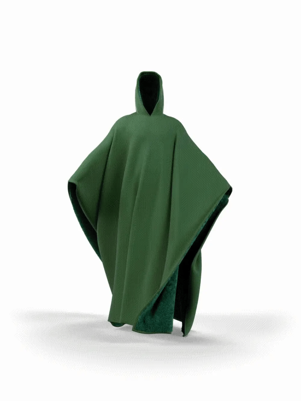 Hooded Plush Fleece Poncho Blanket