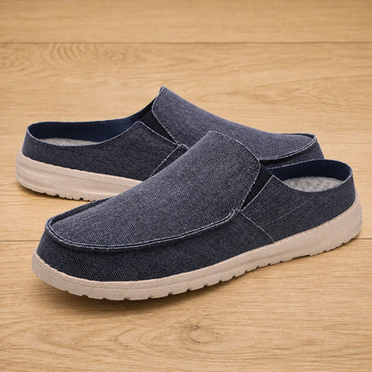 Men's Casual Slip On Canvas Mules