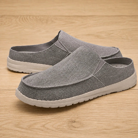 Men's Casual Slip On Canvas Mules